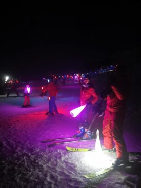 French Ski School torchlit descent